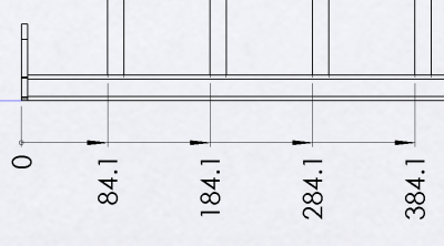 3 Ordinate dims Converted entities on LH side of tube.PNG